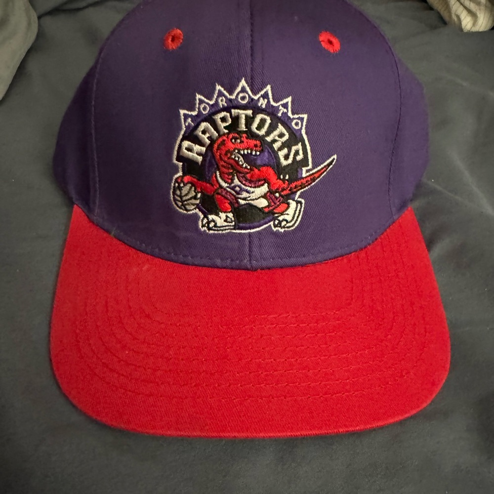 Purple and Red Raptors Cap